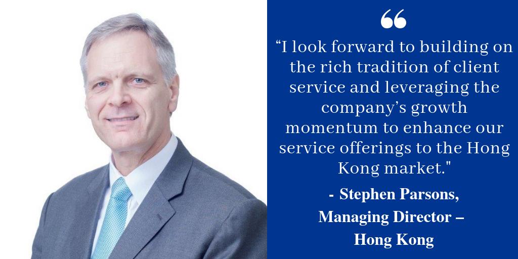 McLarensGlobal's tweet image. We are pleased to announce Stephen Parsons has joined our senior leadership team as Managing Director - Hong Kong. Read our press release for more details! bit.ly/2AHwd80