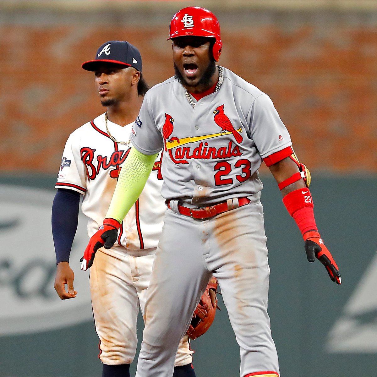 MLBStats's tweet photo. The @Cardinals win probability was just 10% going to the 8th inning. 

The Red Birds didn't care about those odds. https://t.co/v82UwfEPY6