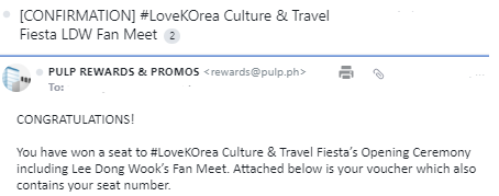 Lunafreyah08's tweet photo. Thank you @KTOManila akala ko super late na but still I won a seat~ Nagbunga 100 emails kong ginawa huhu See you Lee Dong Wook Oppa!! #notablogger #notaninfluencer https://t.co/EfD3uCfTHu