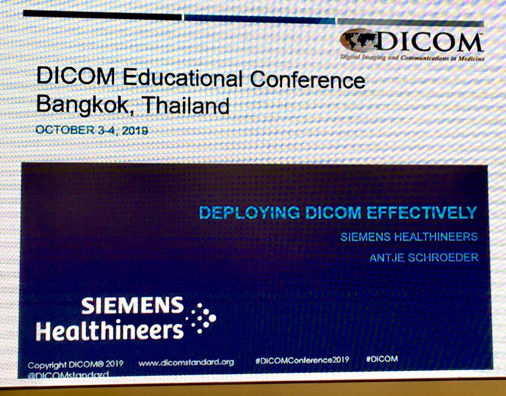 Kickoff day 2 #DICOMConference2019 w/ Antje Schroeder of <a href="/SiemensHealth/">Siemens Healthineers</a> providing helpful guidance on how to deploy #DICOM.