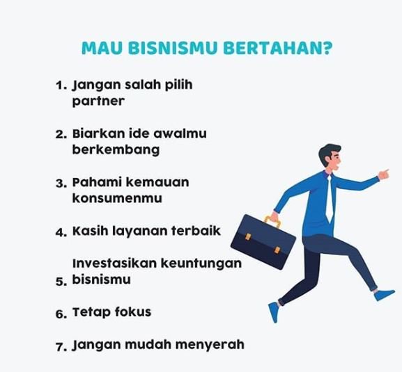 WiratechID's tweet photo. Wirasob berikut ini adalah beberapa hal yang harus kalian perhatikan jika ingin bisnismu bertahan & berkembang
#WiratechID #SemangatSukses #JumatBerkah https://t.co/J0o3L1DjoE