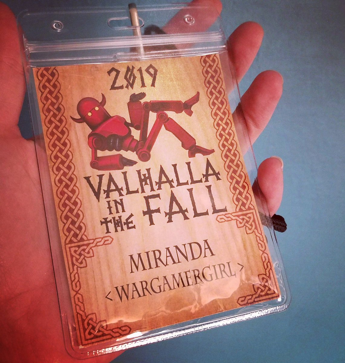 WarGamer_Girl's tweet photo. Down to the final preparations for #ValhallaintheFall2019. I'm especially happy with #ValhallaBot this year! https://t.co/FqGoA4jUuQ