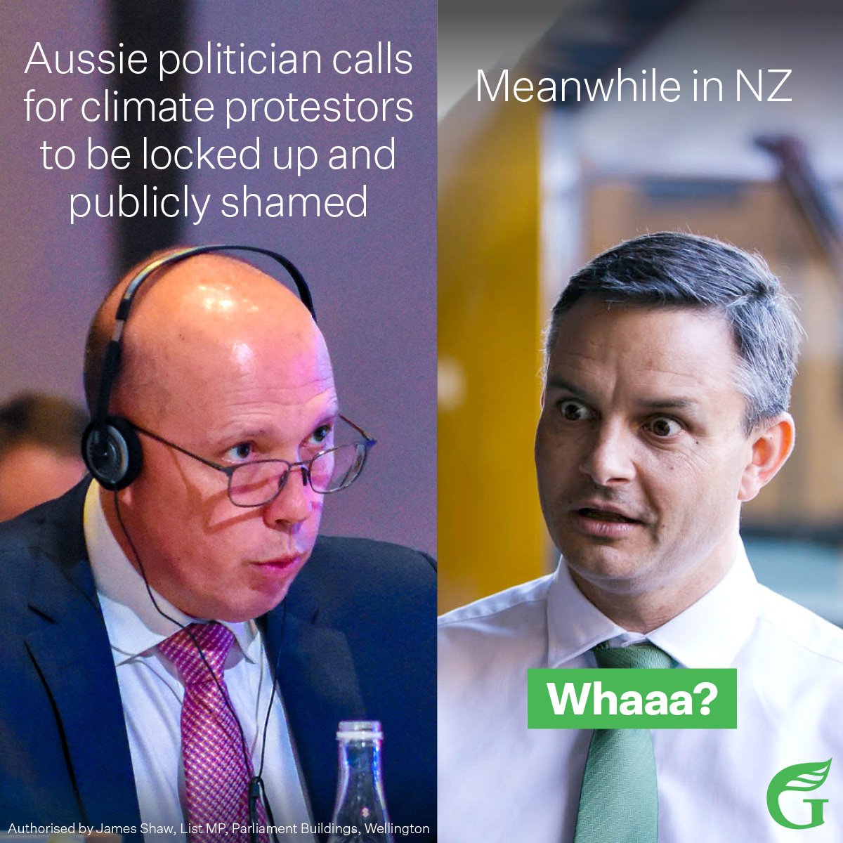 NZGreens's tweet image. Did you hear? Australian politician Peter Dutton said climate strikers should be locked up with all support cut because they are standing up for their future. 😳 #ss4c