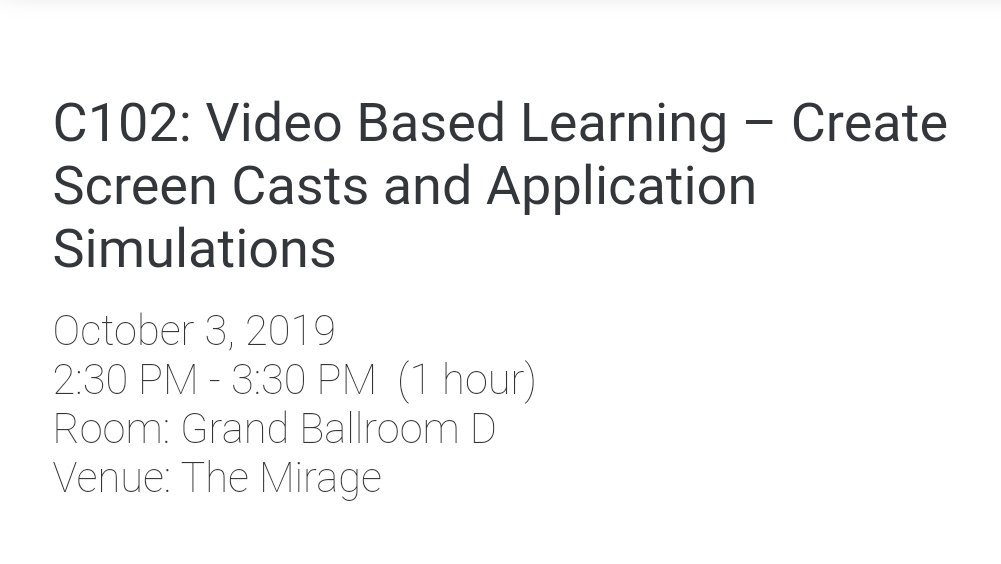 mrfordsclass's tweet photo. Learning about screen casts and application simulations with @JoshCav at the @AdobeELearning Summit 
#AdobeLS2019 https://t.co/CtjiC6KH1Q