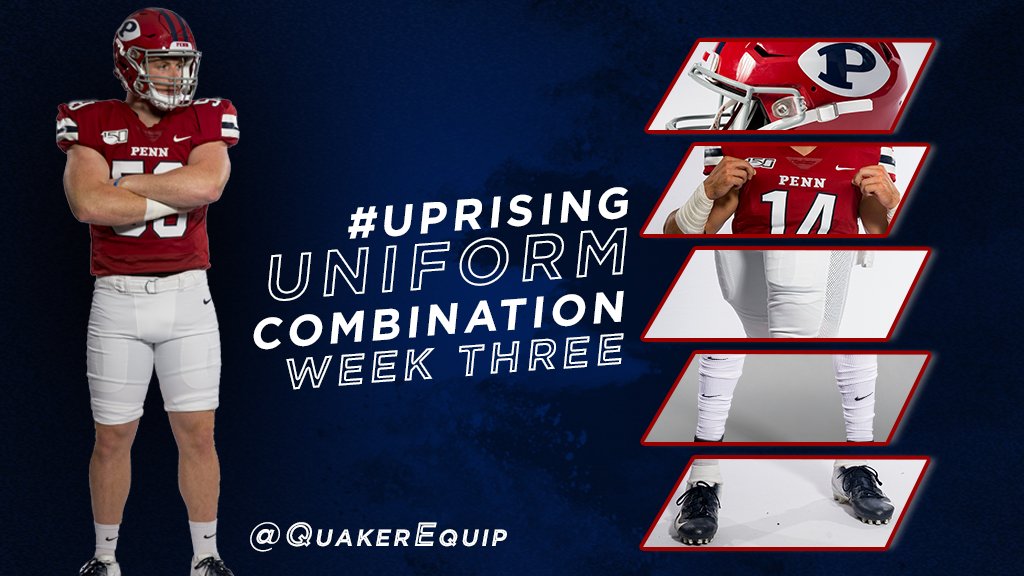 PennFB's tweet photo. 🚨The #UPrising Runs Red This Friday🚨
Throwin' It Back To Celebrate #FranklinField125
@QuakerEquip Doing It Big For @ESPNU https://t.co/MVriXpnSPO