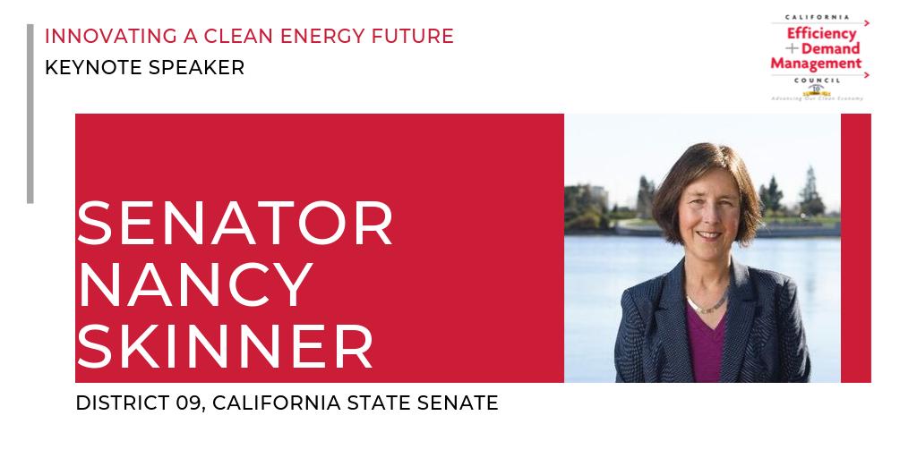 CEDMC_CA's tweet photo. The Council is excited to announce that @NancySkinnerCA will be keynoting our Innovating a Clean Energy Future conference on 10/24.  Join the Senator, utilities, and industry members as we define the next decade of success in CA!

https://t.co/EK5Q6wiLDa https://t.co/BPxIG4sMum
