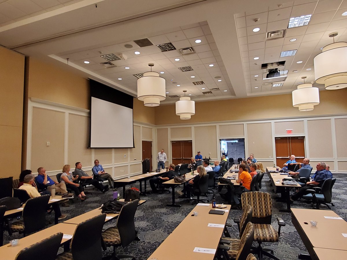 Tony_H20's tweet photo. @Ohio_WEA Ops/Lab Workshop, Round table session with today's speakers. #wastewater #WaterWarriors #OWEA https://t.co/SxeiPGZKeH