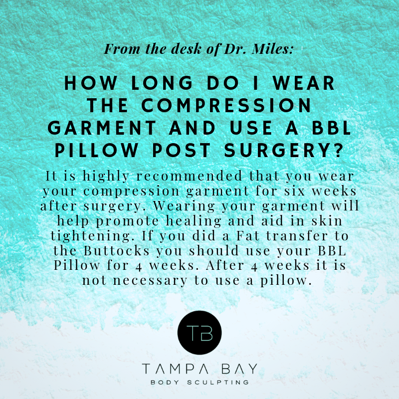 From the desk of Dr. Miles on the importance of compression during the healing process. Consultations are FREE!
#tampabaybodysculpting #drmiles #fajalife #bblpillowwithcurves #bblrecovery