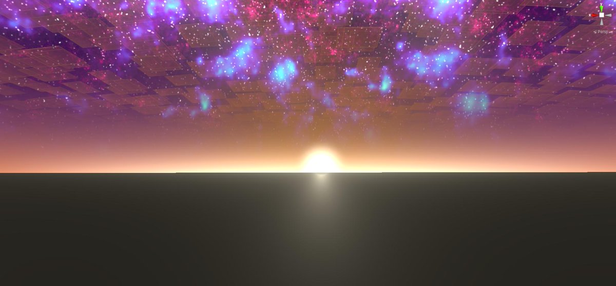 LeoRoreng's tweet photo. #GameLab3 Enjoying the sun set as the clock approaches midnight. After many hours of tweaking in #ShaderForge, the game i'm making with #GopherSquad finally has a proper skybox #SPO1001 #gamedev #gamestudies #Skybox https://t.co/WdkRCeDEuQ