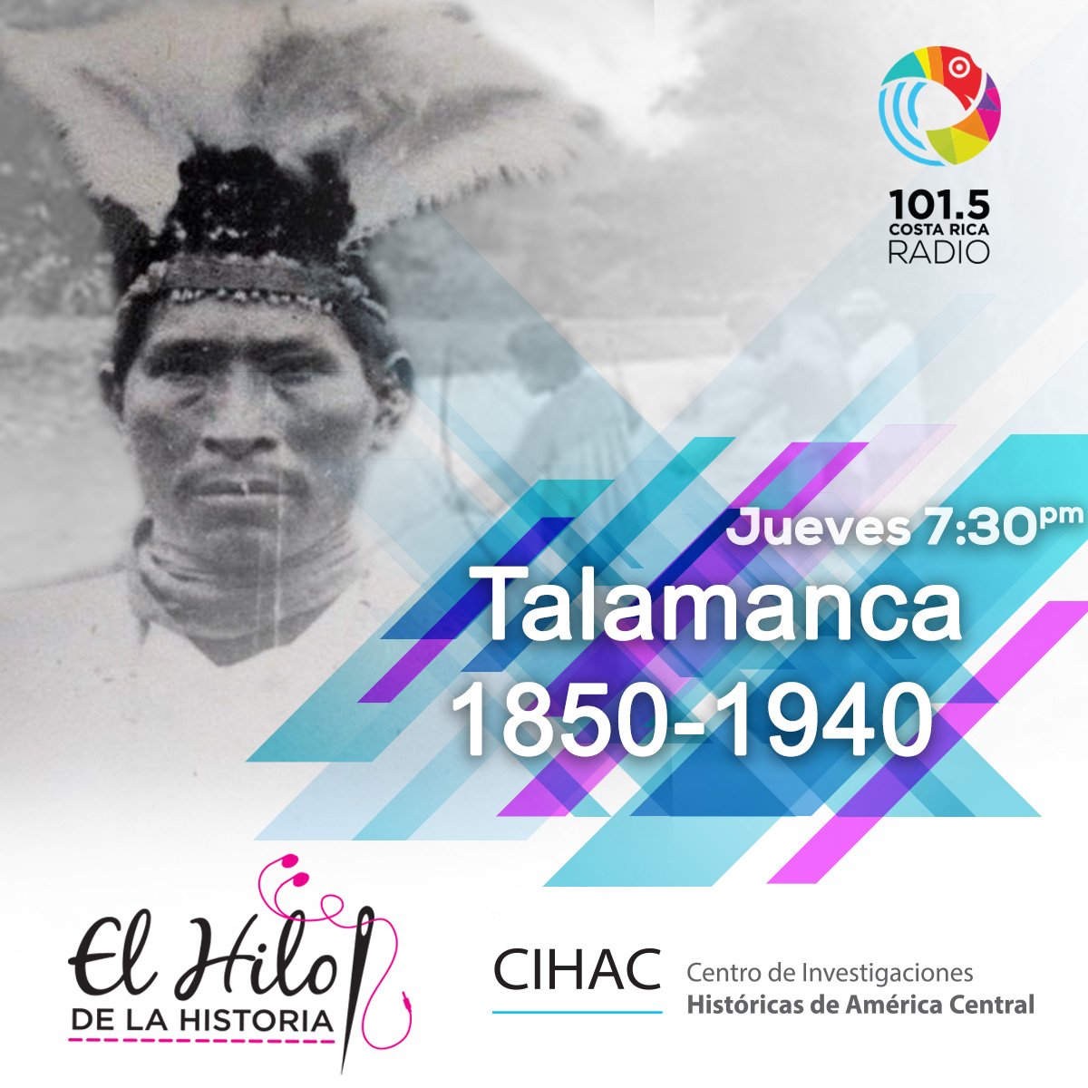 LaNacional_1015's tweet photo. #HiloDeLaHistoria Talamanca, el más extenso de los territorios indígenas, casa de los pueblos Bribri y Cabécar.
Recorremos la historia de estos pueblos, su cultura y su estructura política junto a la Dra. Alejandra Boza Villareal, este jueves 7:30pm - #CIHAC @CostaRicaRadio https://t.co/j71VYdqWFM