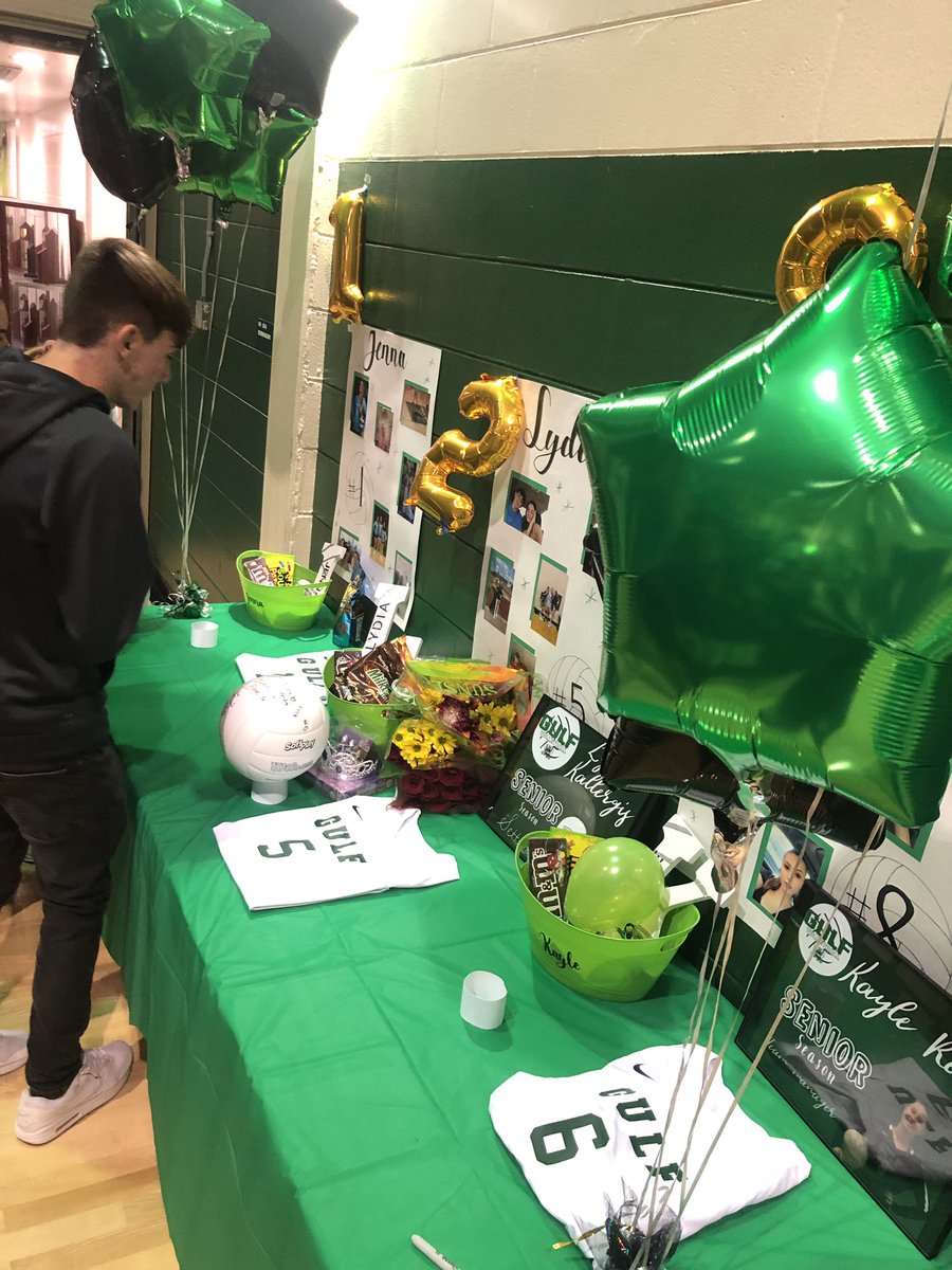 Congratulations to the <a href="/GHS_gVolleyball/">GHS Girl Volleyball</a> seniors!!! 💚💛@ariswilliard <a href="/buonsanto_bruno/">Bruno Buonsanto</a> <a href="/gulfhighschool/">Gulf High School</a>
