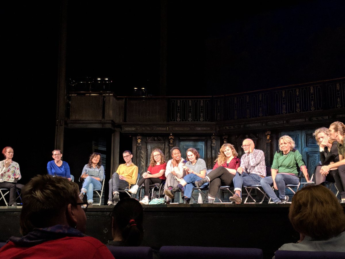 Q&A post @TheRSC Taming Of The Shrew, where character genders were swapped. @LauraElsworthy 'Being told you can take up so much more space on stage as a woman playing a man, makes you realise how little women take up space in the present world in general'. Powerful words.