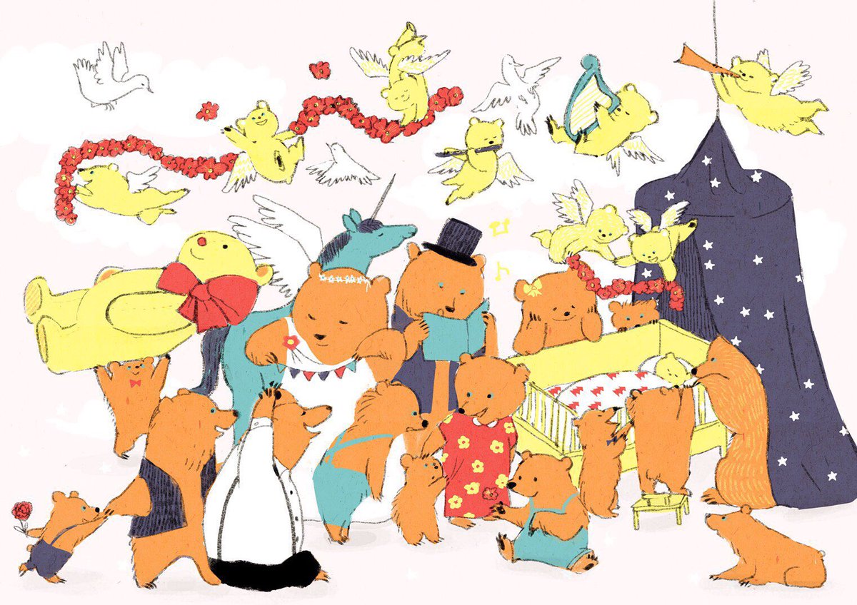 「#天使の日 」|ももろ　4／20発売絵本「パンダのパクパクきせつのごはん」のイラスト
