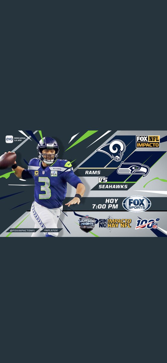 No se lo pierdan, tendremos un partidazo cuando se enfrenten en duelo divisional los <a href="/RamsNFL/">Los Angeles Rams</a> vs <a href="/Seahawks/">xz* - Seattle Seahawks</a> ambos con marca de 3-1. #LARams #Seahawks 

A partir de las 7:00 pm 🏈

#NFLxFOX #NFL 
<a href="/JosePabloCoello/">José Pablo Coello</a> <a href="/rgarciaochoa/">Ricardo García O. 🏅</a> <a href="/elnarrador/">🏆 Juan Carlos Vázquez</a> <a href="/FOXSportsMX/">FOX Sports MX</a> <a href="/FOXImpactoNFL/">FOX Impacto NFL</a> <a href="/4cuartos2/">4 cuartos</a>