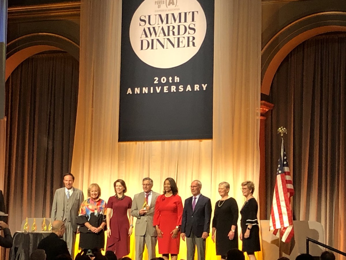 So proud to accept Summit Award on behalf of #ASH from ASAE for our transformative efforts to advance clinical care, research and global efforts in sickle cell disease.