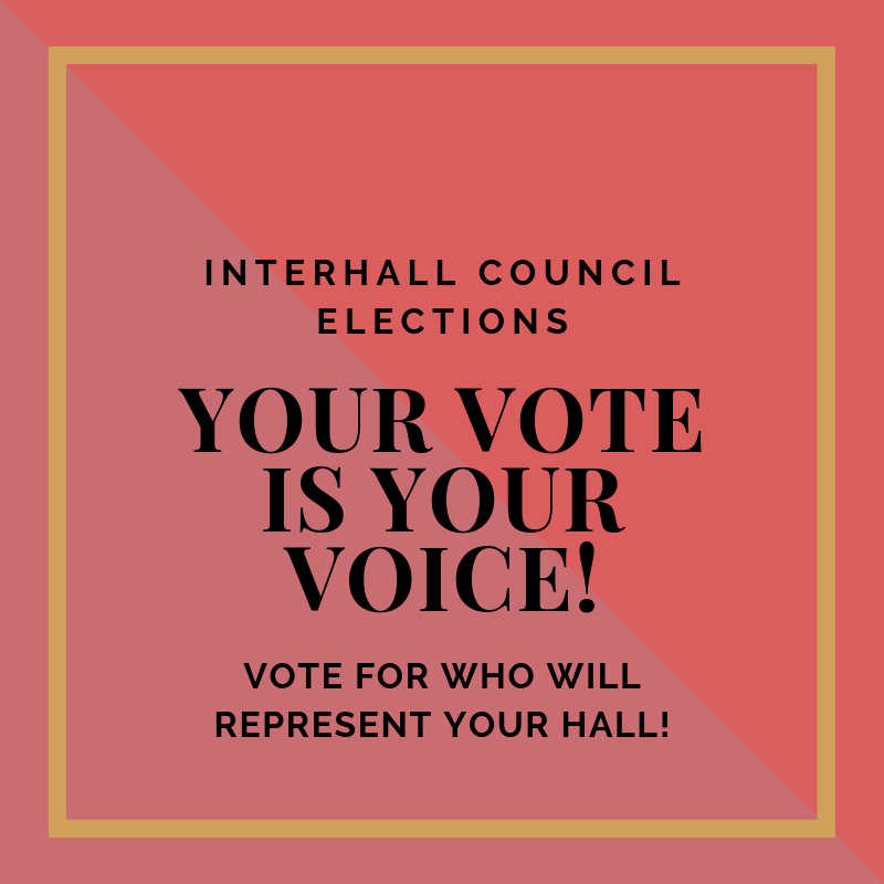 Interhall Council elections have begun! Don’t forget to vote for who will represent your hall!

The following is the link to the ballot:

gryphlife.uoguelph.ca/submitter/elec…