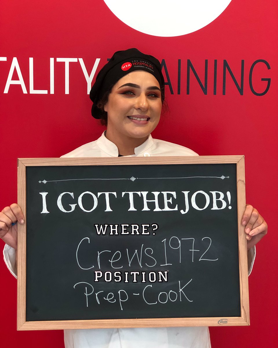 LosAngelesHTA's tweet image. Congratulations Ana on getting the #prepcook #job with @crews_1972 at @flylaxairport !!! #success #successstory #hired #culinary #apprenticeship #cook #laxjobs #htala #employment #motivation #inspiration #successful #freetraining  #training #certification #jobs #career #linecook