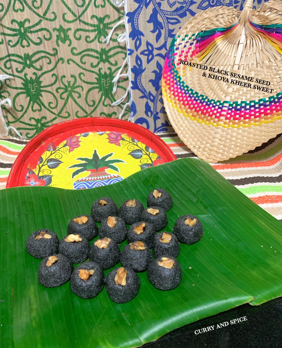 Somasray's tweet photo. I have prepared this sweet with ROASTED BLACK SESAME SEED, INSTANTLY MADE SEMI SOLIDIFIED MILK, GHEE etc. celebrate #DurgaPooja.... our biggest yearly festival. Wish those fasting for Navaratri a happy celebration! #sweet #easy #stayblessedall https://t.co/M0MpouBhyz
