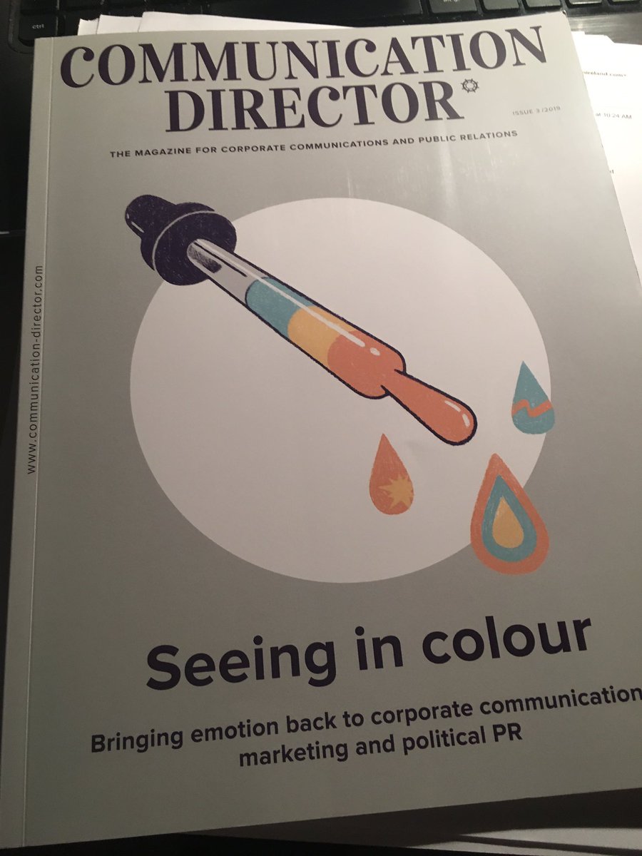 Padraig McKeon (@padraigmckeon) on Twitter photo Just scanned the latest edition of <a href="/codimag/">Comms Director</a> Choc full of great content on ‘trust, truth and transparency’ the 2019 European Communications Monitor, dealing with ‘techlash’, Agile planning, the employee journey and bringing emotion back to professional communications management 🙏🏻 Just scanned the latest edition of <a href="/codimag/">Comms Director</a> Choc full of great content on ‘trust, truth and transparency’ the 2019 European Communications Monitor, dealing with ‘techlash’, Agile planning, the employee journey and bringing emotion back to professional communications management 🙏🏻