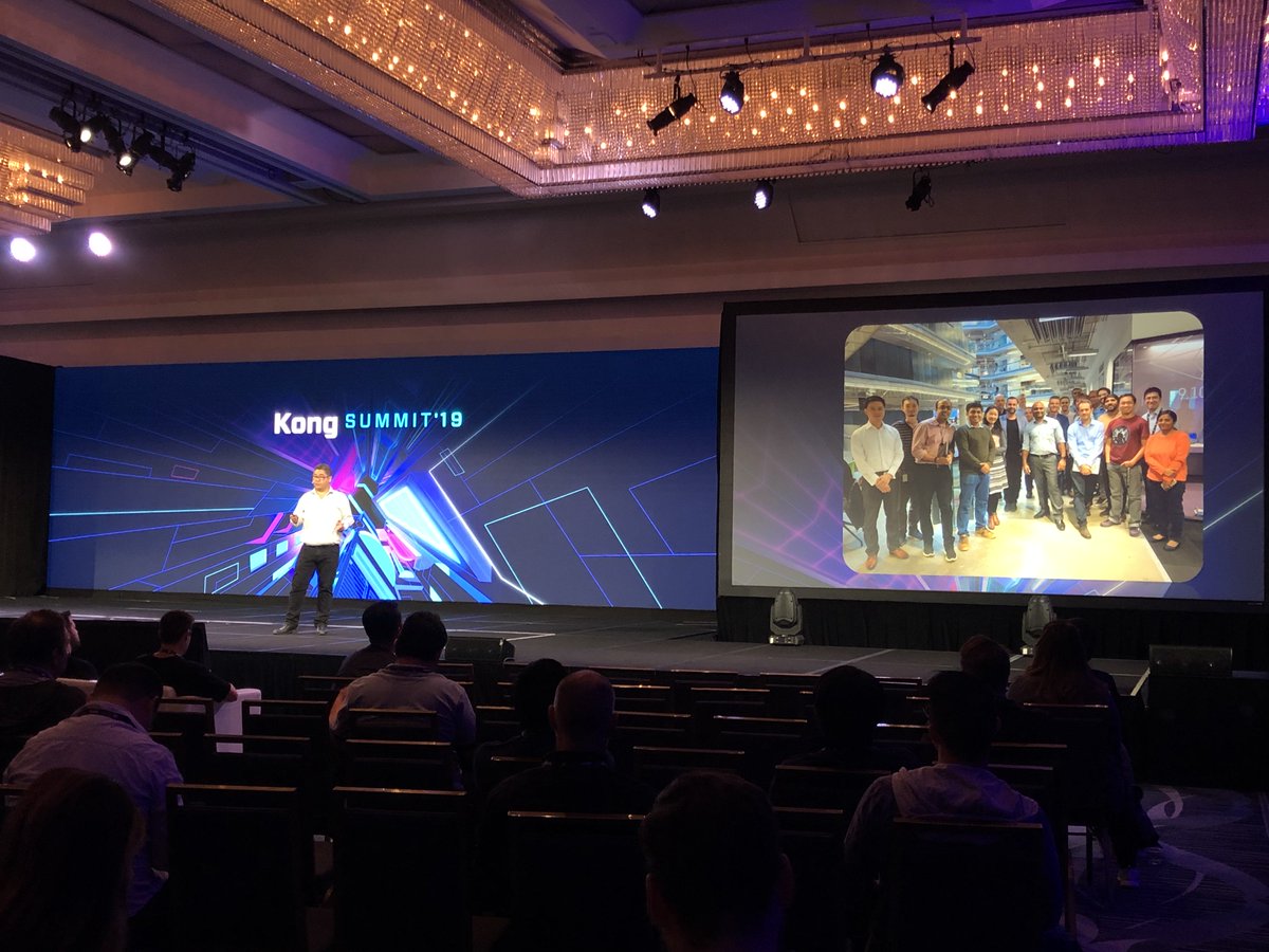 kong's tweet image. "A year ago, onboarding took 6-8 weeks, now we can onboard a team in about 3 days."

- Dennis Advani, Product Manager of API Platforms at 
@NAB on how National Australia Bank was able to responsibly deliver self-service #APImanagement to the enterprise with Kong.

#KongSummit19