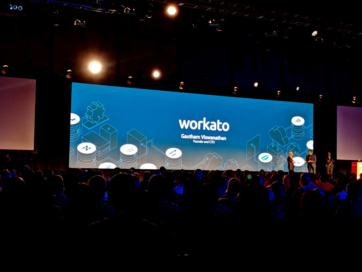 dearcolette's tweet photo. Exciting times at @OutSystems  Nextstep Conference with @workato partnership announcement yesterday #nxtstep https://t.co/ybPdKv7pv0