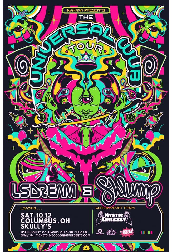shatter_music's tweet photo. Just got added to the Columbus show for @WakaanOfficial Universal Wub Tour @LSDREAM_MUSIC @shlumpbass @mystic_grizzly 10/12 as local support (: Will be preforming 8:30-9:15 so come out early, let’s get saucy 😛😛😛 @MBFP614 #wakaan #LSDream #Shlump #MysticGrizzly #shatter #mbfp https://t.co/Dx2f725ab0