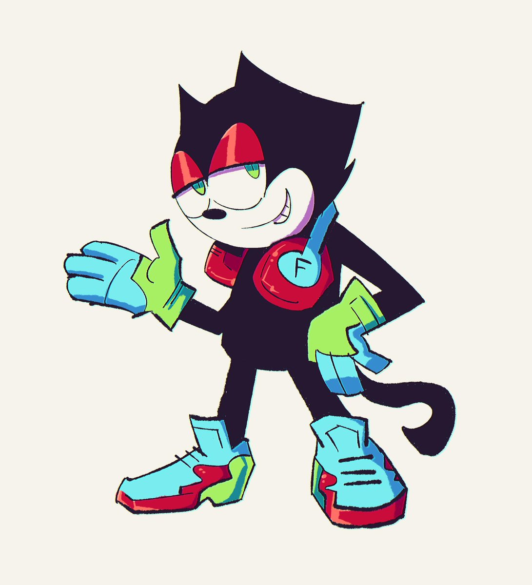 Felix The Cat But With Clothes Julie Nhung Le のイラスト Felix The Cat But With Clothes Julie Nhung Le のイラスト