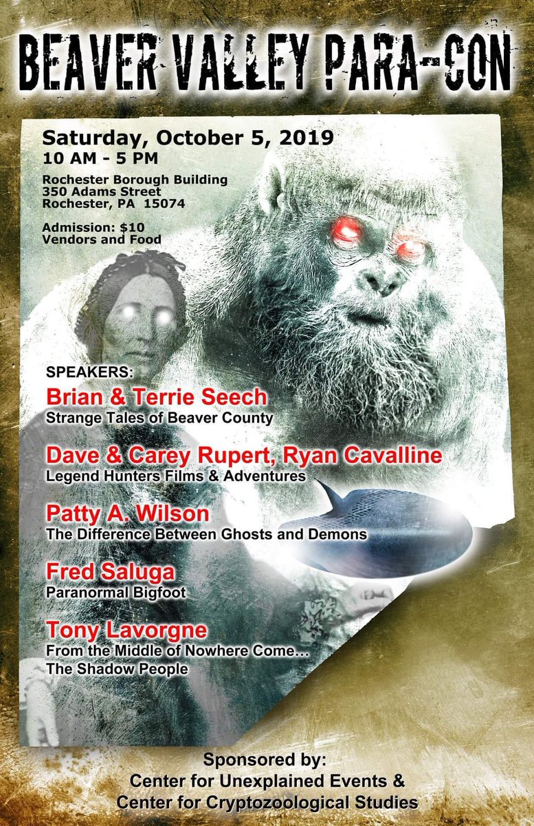 ParaExpeditions's tweet photo. Part of @ParaExpeditions is going to be here this weekend! Come and visit us! Amy Perry Lane @ajlane70 will be doing #tarotcardreading and #reiki 
Come check out the speakers and vendors. #ghost #paranormal #bigfoot #ufo https://t.co/NCxmdWYTGE
