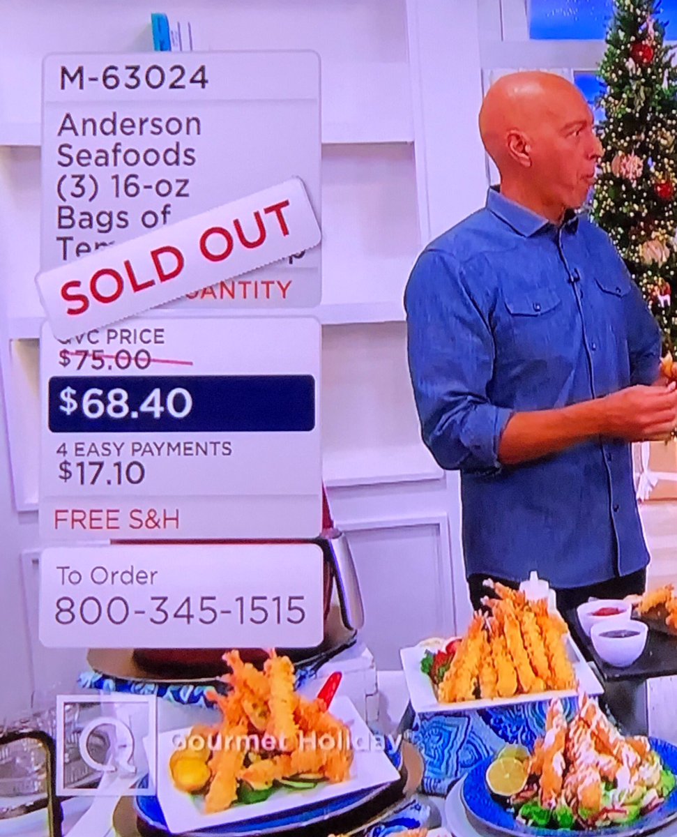 Another SELL OUT with Anderson Seafoods Tempura Shrimp on QVC!! 🍤🍤🍤 #andersonseafoods #tempurashrimp #qvc