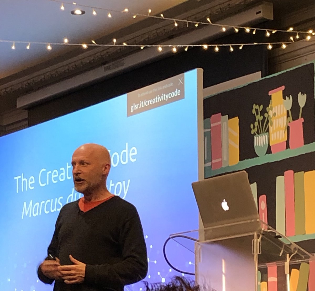 MrsRJR's tweet photo. Another fascinating evening at @HenleyLitFest listening to @MarcusduSautoy talk about creativity and AI. Now to work out which 350 words of his latest book #thecreativitycode were written by a computer! https://t.co/usbJeXnxYo