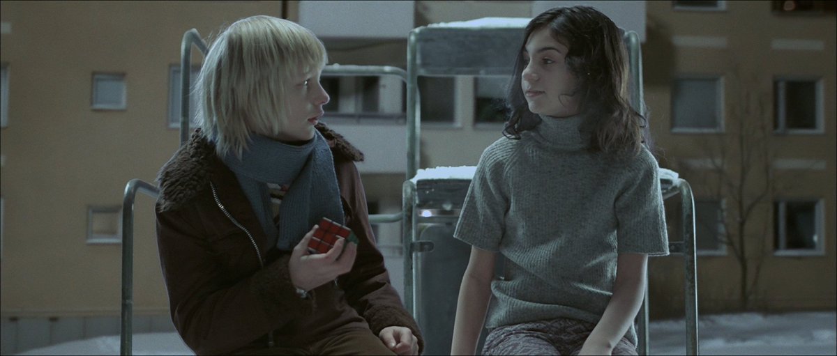 LET THE RIGHT ONE IN (2008) dir. Tomas Alfredsonsupernatural // a lonely, bullied boy befriends his new neighbor, a mysterious girl who only comes out at night & must drink human blood to survive.