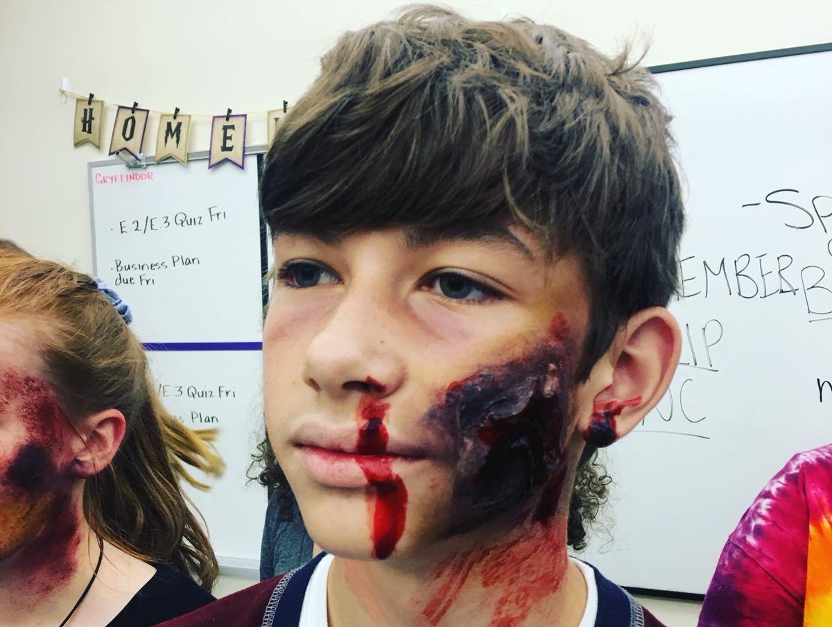 MrsKrugger's tweet photo. These kids crushed Michael Jackson’s Thriller at today’s Lip Sync Battle. Way to go, my little zombies! HR 202! 🧟‍♀️🧟‍♂️💀#greattobeaviking https://t.co/YrJMT12GLR