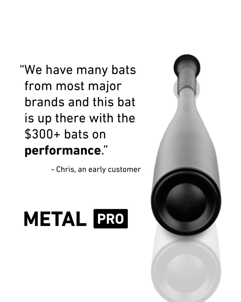 StringKing's tweet photo. All the performance of a top-end bat, for just $129.99. Learn more at https://t.co/Yb6BJBwmTs.
#SKMetalProBBCOR #BBCORBats
#PowerAndPerformance
#ConsistencyIsKing https://t.co/ilVVuRgidn