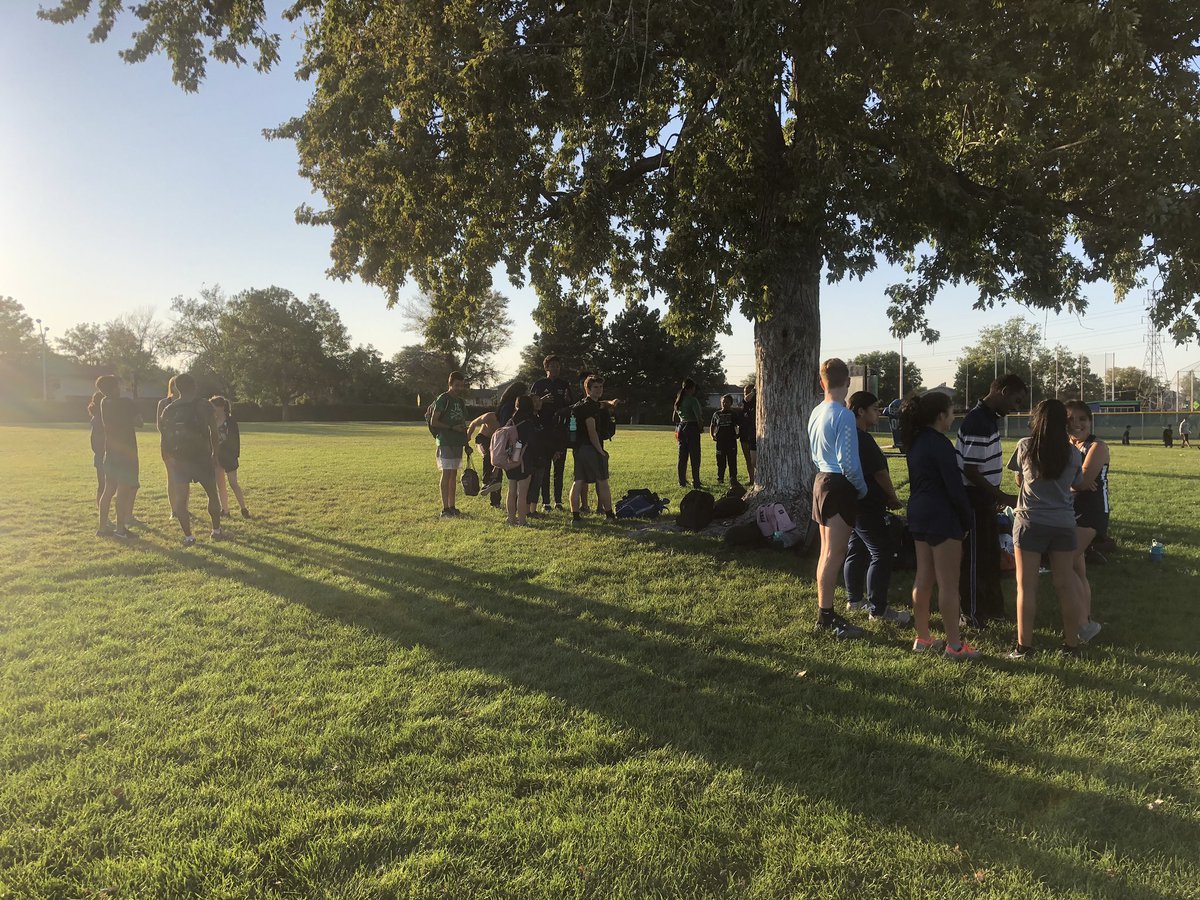 Getting ready for our Annual Bye Week Challenge tomorrow. Teams are planning their outfits and team names.