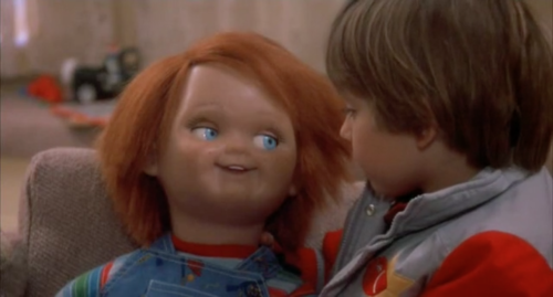 CHILD'S PLAY (1988) dir. Tom Hollandslasher // a single mother buys her son a doll for his birthday, not knowing that the doll is possessed by the soul of a serial killer.