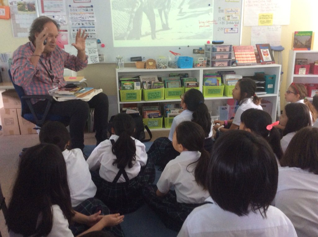 Seisen students and teachers are excited to listen to Mark Green wood today.