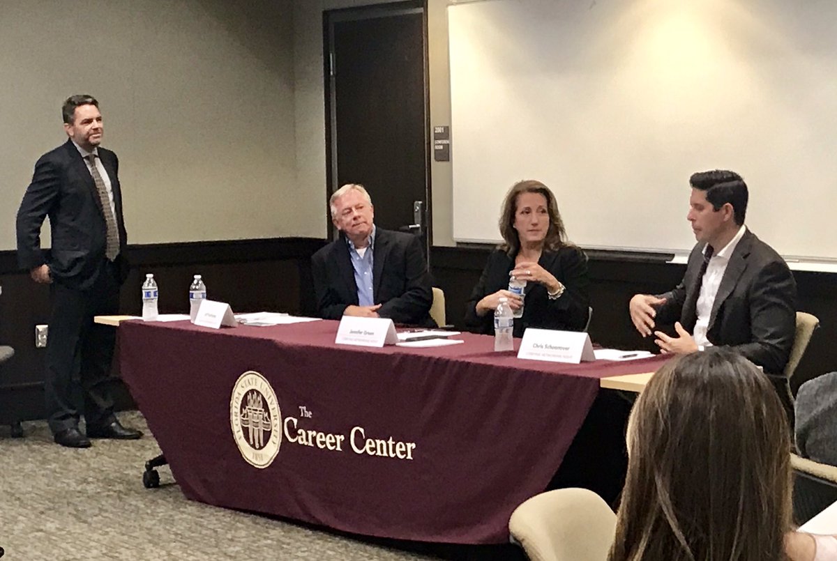 LibertyPartners's tweet photo. Thanks @FSUCOSS for the opportunity for our firm President @JenniferJGreen to speak to this great group of potential lobbyists! Great panel discussion in a packed room with @JeffKottkamp @cmschoon - #flapol #NeedAnIntern #Noles https://t.co/Oh2J6vfW9l