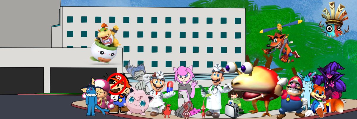 DocontheBlock's tweet image. And the banner is done! Thank you all for 400 followers. Please follow @_Whaoh_, he drew the background and one of the characters.