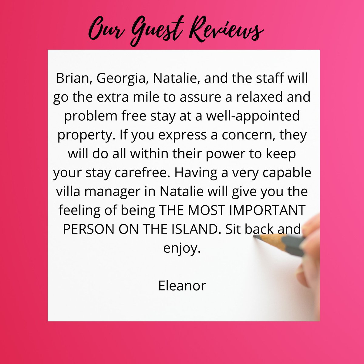 StarlightPrope1's tweet photo. Earlier this year, some of the properties we manage transitioned to Airbnb plus and this is what some of our guests have to say.
#starlightpropertyservices 
#barbados 
#airbnb 
#holidayrental 
#Villa https://t.co/eiMqYXdETO