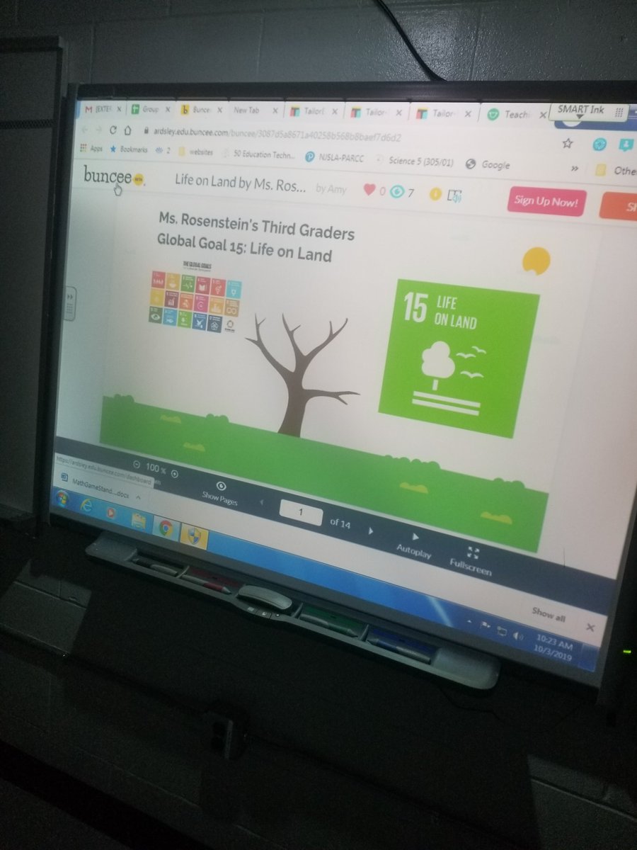 MrsRThal's tweet photo. Looked at some #Group19 #GoalsProjects today. What I love is that, not only are you learning about the #SDGs , you are learning about new technology, too! Had never heard of @Buncee, but now I'll be looking into it. 😊 https://t.co/VMCbDKGjUD