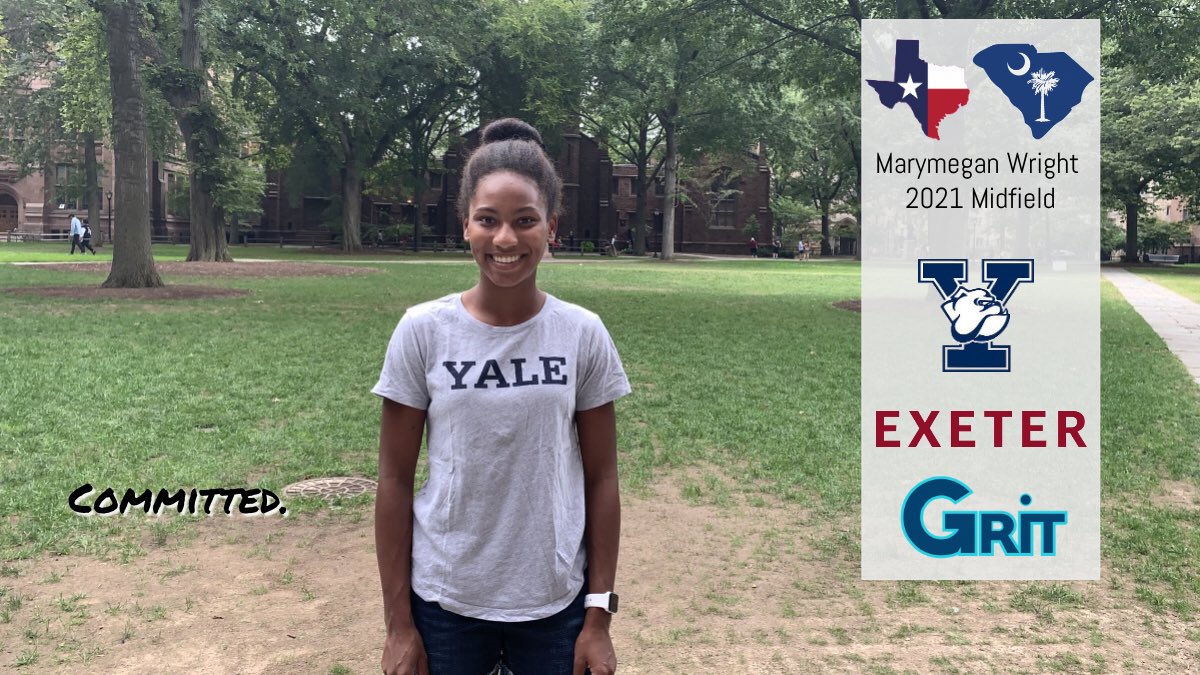 GRITLax's tweet photo. Congratulations to Marymegan Wright (‘21, M, Exeter) on her commitment to the admissions process at YALE UNIVERSITY! #PlayGRITLax https://t.co/jGrJiWcMRB