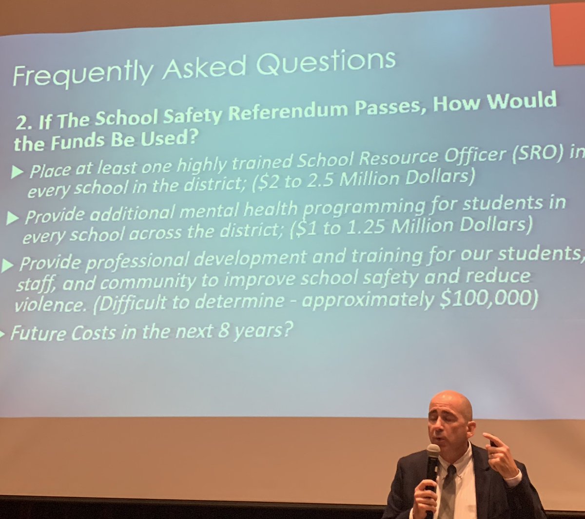 CarmelSos's tweet photo. How will the #schoolsafetyreferendum funds be used? Dr Beresford breaks it down. #VoteYes4SOS #CarmelSOS #CCS https://t.co/7Cyu7vb7ZK