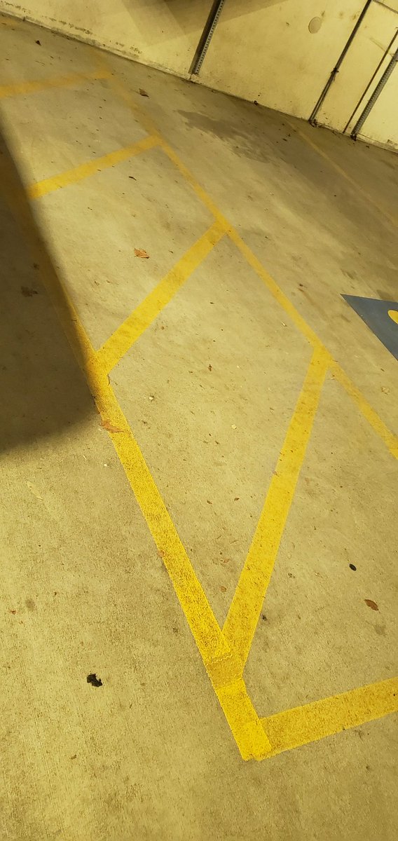 ashliefil's tweet photo. After talking about the Disability Policies and accessibility around campus in class I realized the handicap parking spaces in the New Street Parking Garage may not have enough space if a vehicle had a ramp for a wheelchair. #SWO332 https://t.co/OJq7wygV9a