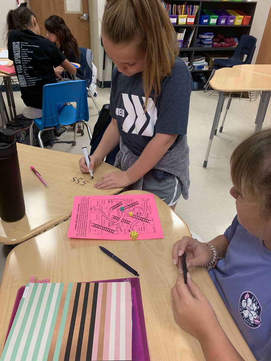 swinkmath's tweet image. Rounding decimals while playing Snakes and Ladders...who says math can’t be fun?! #disjourney