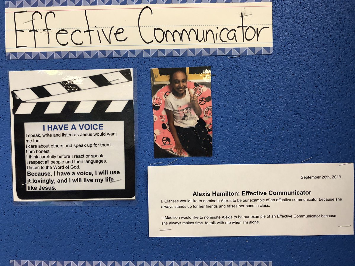 murpkath's tweet photo. Biggest congratulations to Alexis Hamilton who was nominated by her peers as our example of an Effective Communicator in Grade 4/5! #notabystander #standup #participation #Catholicgraduateecpectation #sttmdiscipleship https://t.co/GMNgFgCosf