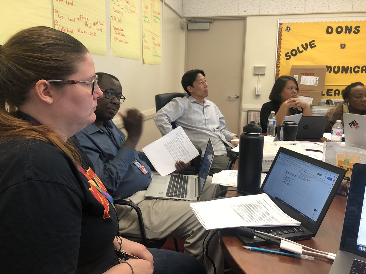 BlainWatson's tweet photo. Proud of our Math 9-11 Math & ELA teachers. Just completed 2 days of data chats on common assessment #1 & the SBAC IAB. Data drove the conversations leading to instructional agreements. #datalanguage #instructionalleaders #intervention @ComptonUnified @mrmicahali @CALSAfamilia https://t.co/A32Xr0F0rg