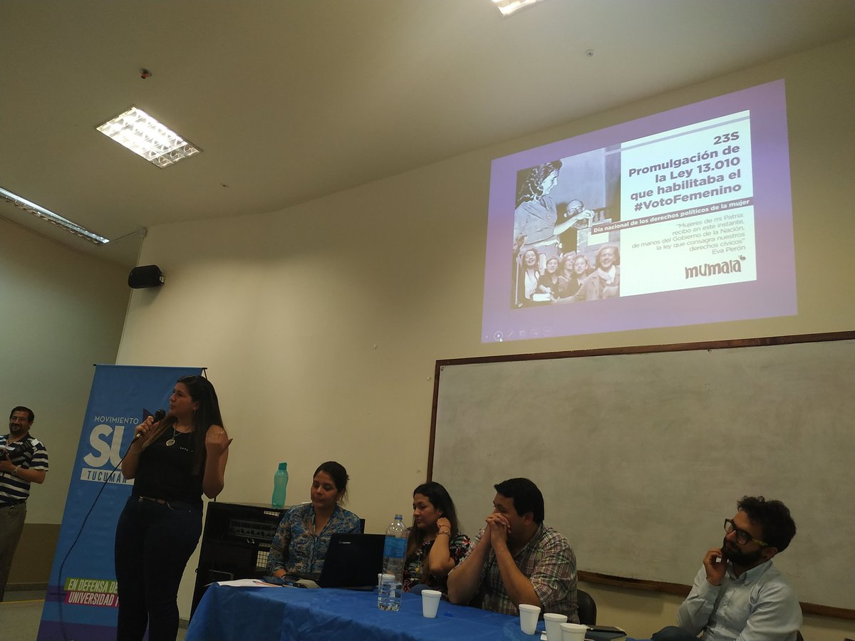 MuMaLaTuc's tweet photo. Nuestra compañera @milsabarros  participa de la Mesa Panel: "Problemáticas Sociales Actuales. Propuestas y Desafíos" en la Facultad de Psicología. 

#Pobreza #Adicciones #Juventud #Genero

#BarrioAdentro #ProblematicasSociales 
@surtucuman https://t.co/Y1qqKKIgJ0