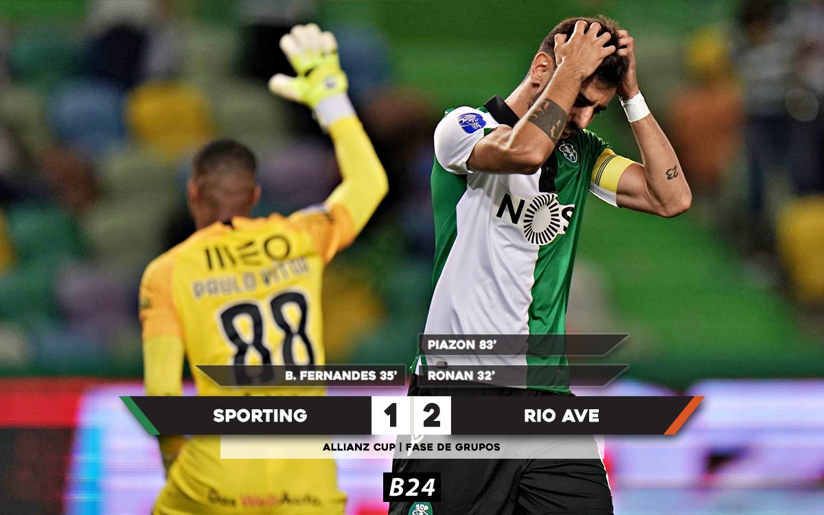 B24 (@B24PT) on Twitter photo 2019-09-26 21:01:20 Sporting sofre a terceira derrota consecutiva. Sporting sofre a terceira derrota consecutiva.