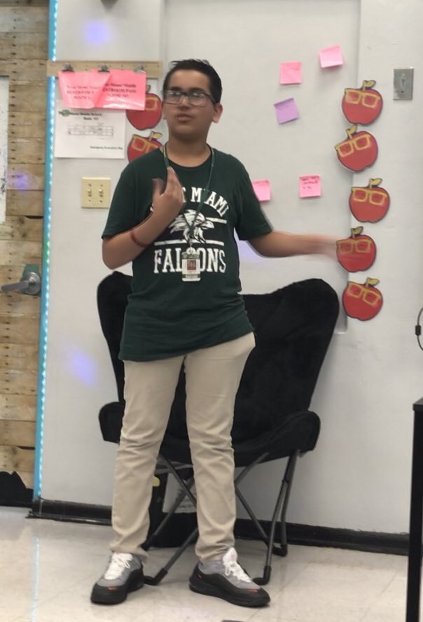 ScottWhitbeck2's tweet photo. Student at West Miami MS describing how his school created electives based on student interests &amp; career aspirations, pushing him to reach &amp; exceed achievement expectations. He advised we’ll be seeing him someday as a candidate for US president, &amp; we don’t doubt it! @PPSConnect https://t.co/XcLoPrllZb