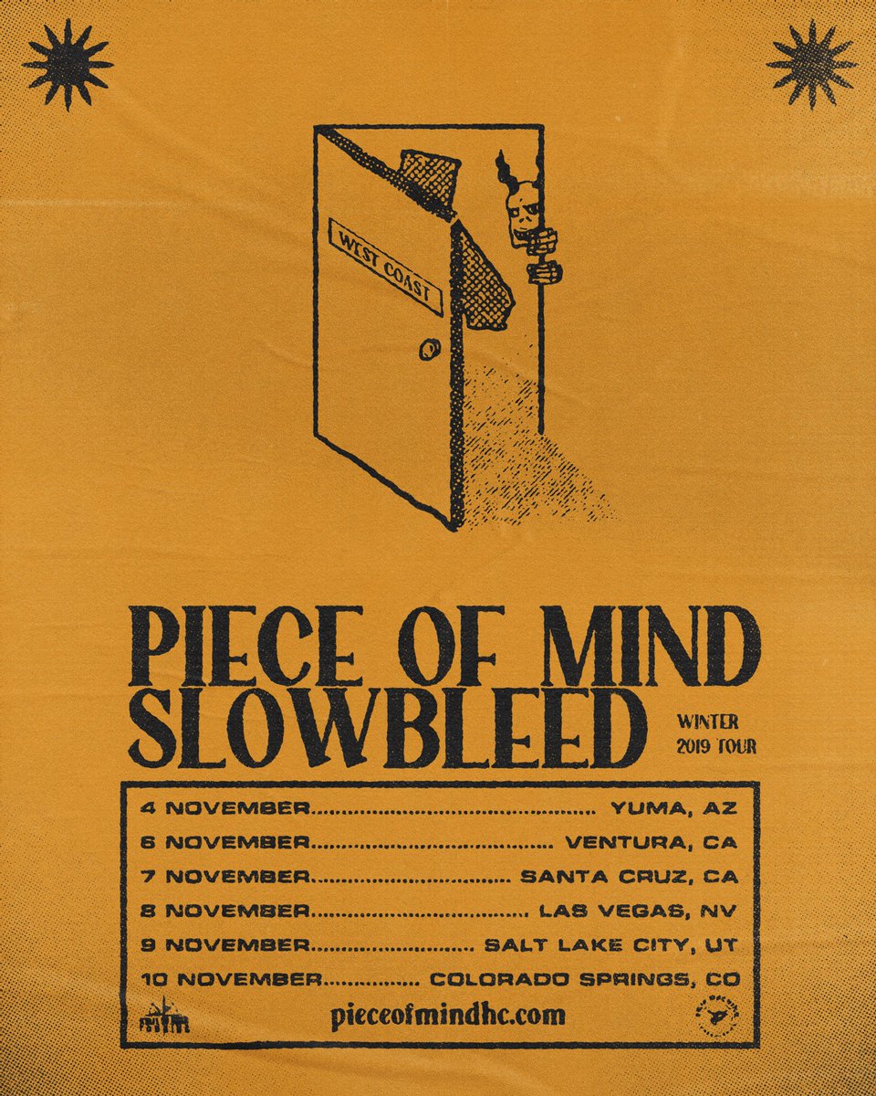 West Coast &amp; Southwest in November with Slowbleed.
It’s Michelada time.